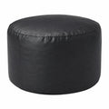 Runder Sitzpouf aus Kunstleder für Innen und Außen, 55x40 cm, mit EPS-Perlenfüllung