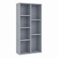 Vida Designs Regal mit 7 Fächern, Grau, Holz, für Büro und Wohnzimmer