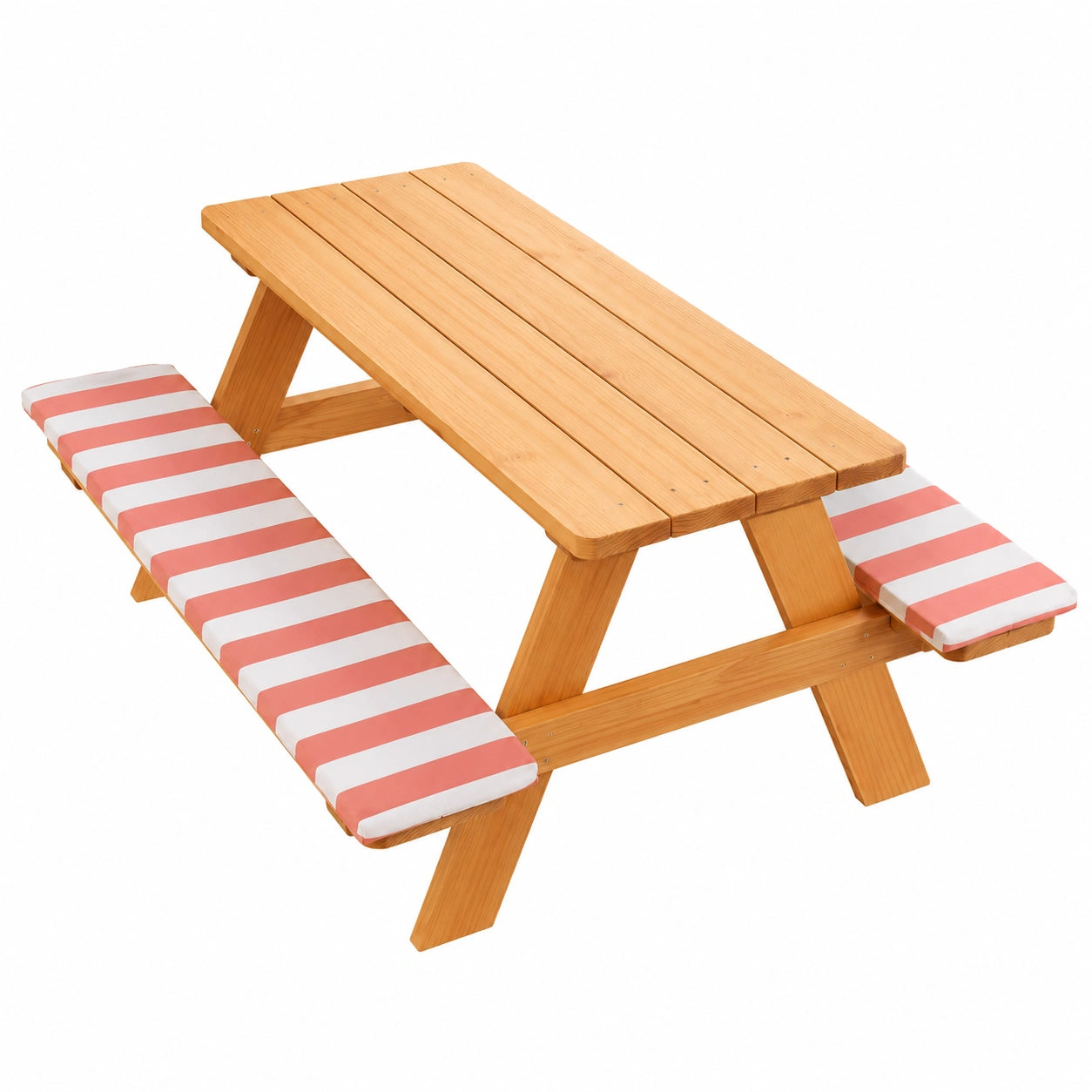 FRIEDO Kindersitzgruppe mit weicher Polsterung - Robuste Gartenmöbel für Kinder - Perfekt als Picknicktisch oder Gartensitzplatz, aus hochwertigem Holz