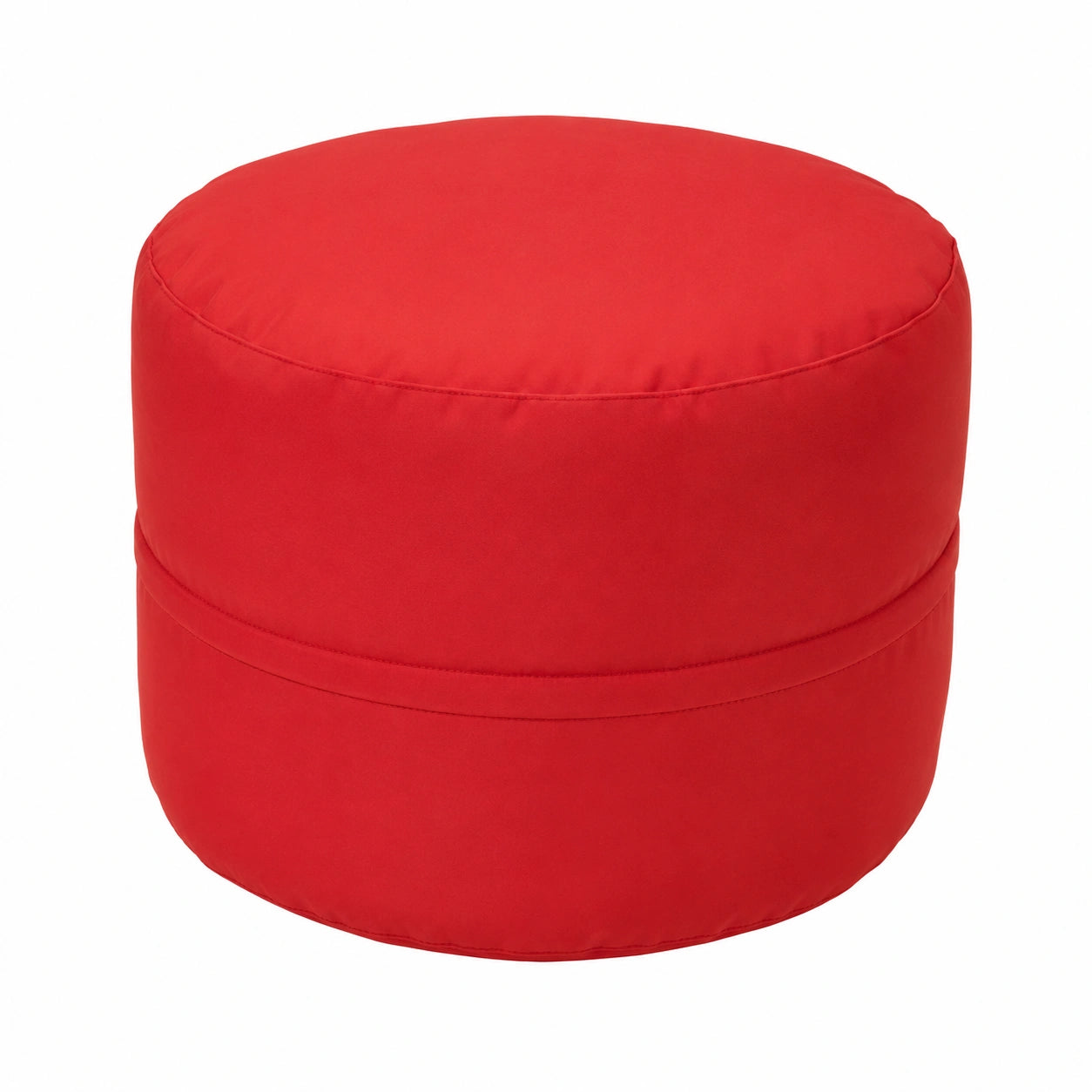 sunnypillow Sitzsack Hocker - Rund 25 x 45 cm - Für drinnen und draußen - Abnehmbarer Bezug - Komfortabler Bodenhocker in Beige