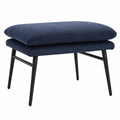 Polsterhocker Ottomane aus Stoff, 38x56x40cm, Blau