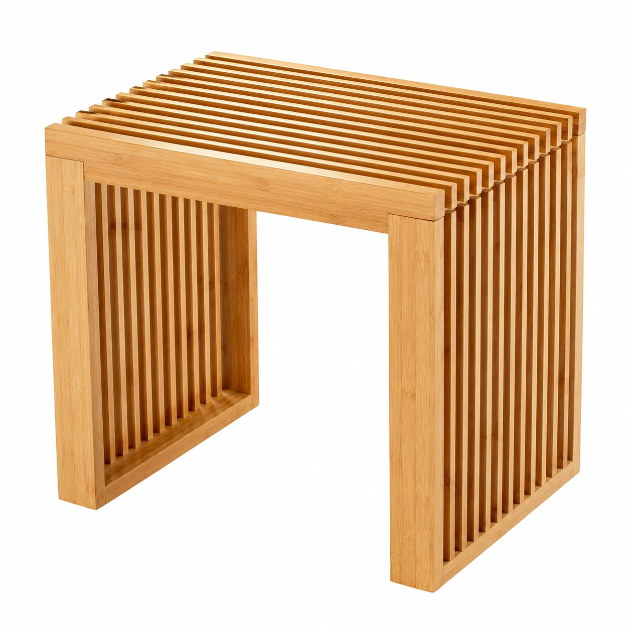 Vielseitiger Bambushocker - Stabiler Holzsitz für Zuhause, 45x33x43 cm, Tragkraft bis 250 kg