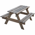 Holz-Kindersitzgruppe mit Bänken – Indoor & Outdoor Picknicktisch – Europäische Qualität, Grau
