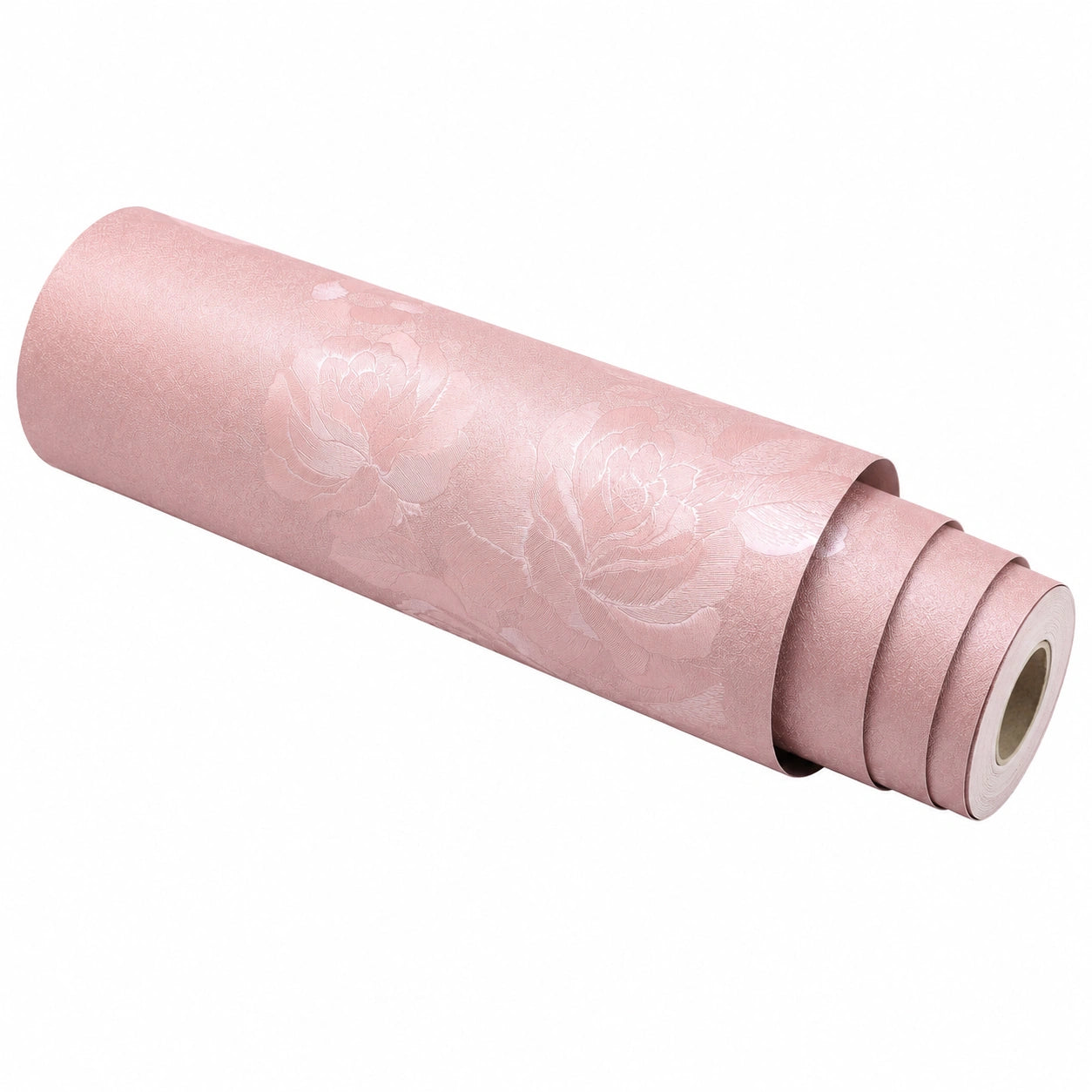 Rosa Klebefolie für Möbel, Blumentapete 30x400 cm, selbstklebend und abwaschbar, ideal für Kinderzimmer und Mädchenzimmer